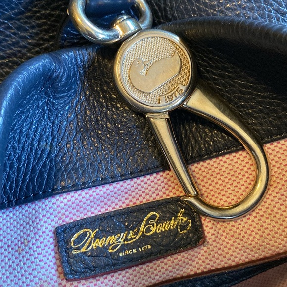 Dooney & Bourke Belvedere Logo Lock Pebbled Leather Bucket Bag - Picture 16 of 17